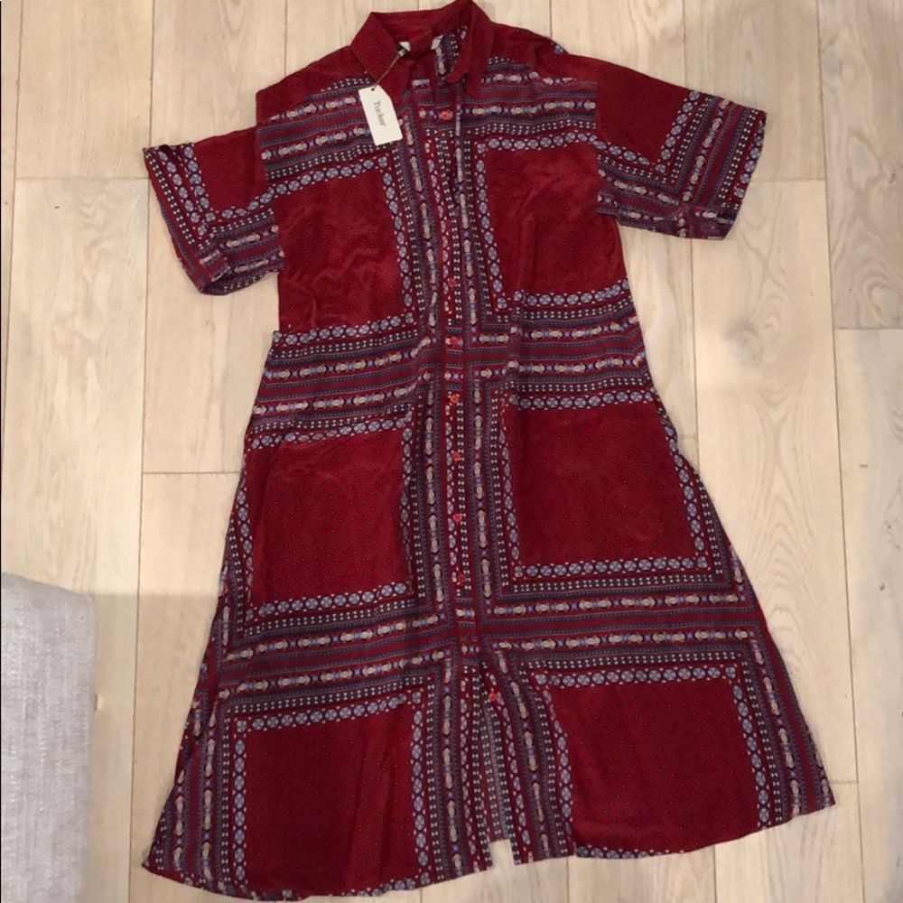 oversized, button-up midi shirtdress